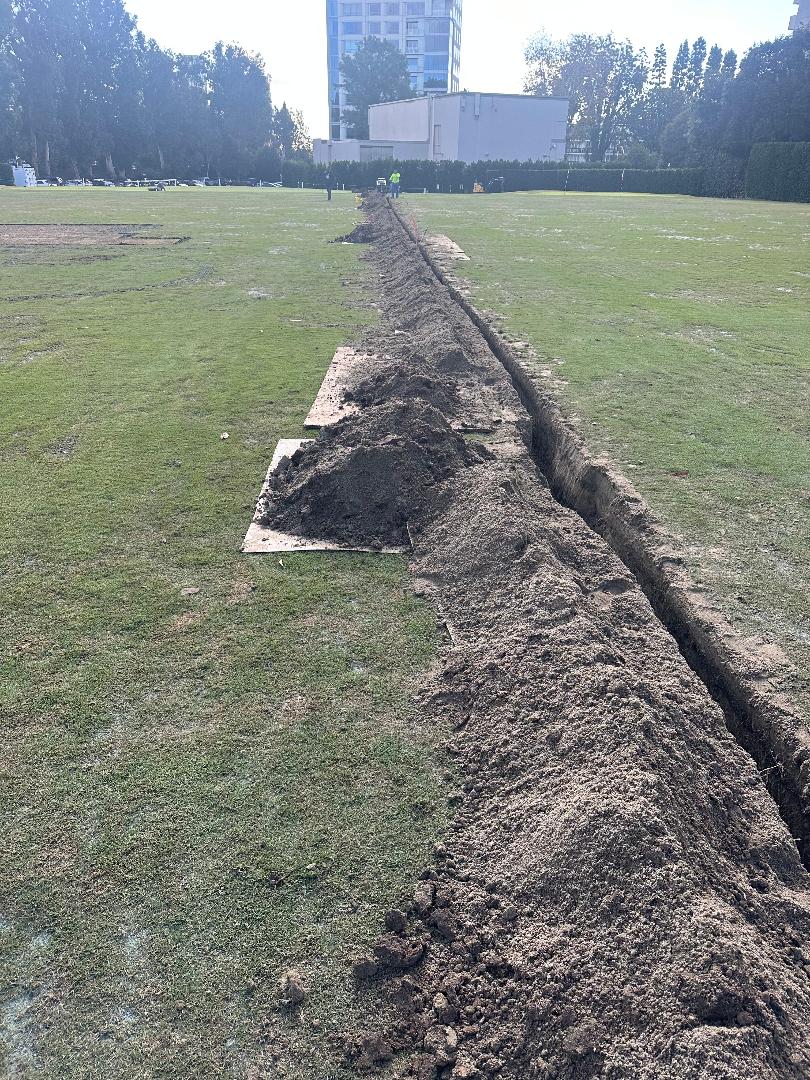 Irrigation and drainage work in progress